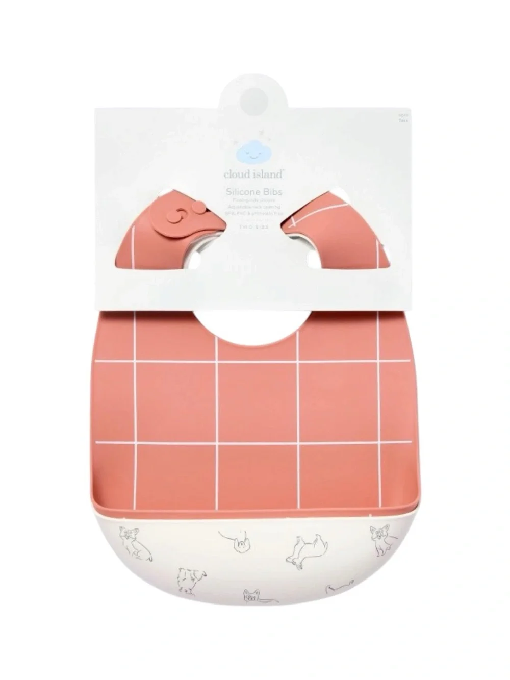 Cloud Island 2 Pack Silicone Bibs